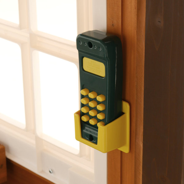 KidKraft McKinley Wooden Swing Set / Playset with Clubhouse, Mailbox, Play Kitchen and Slide